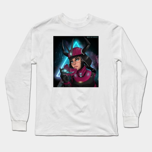 Cyberpunk Samurai 2 Long Sleeve T-Shirt by ERILAZ